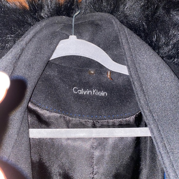 Calvin Klein for Womens Coat Jacket Wool Black Size 10 - Picture 5 of 8